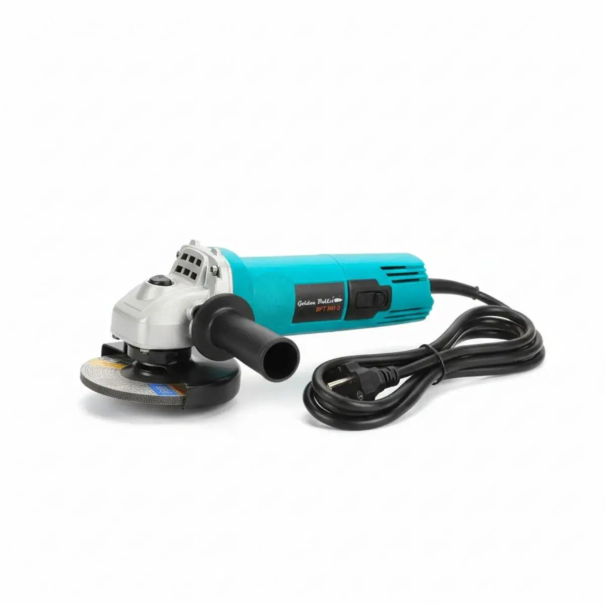 850 Watt Angle grinder with power cord on a white background