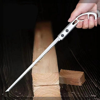 Best low budget hand saw cutting a piece of wood with a dark background