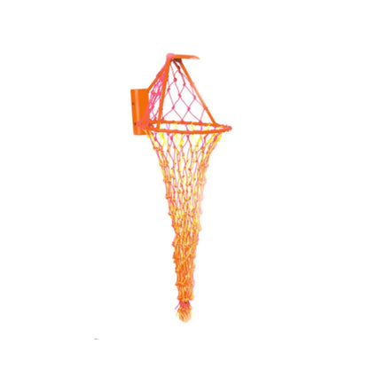 Chikoo Plucker with orange rim and net on a white background