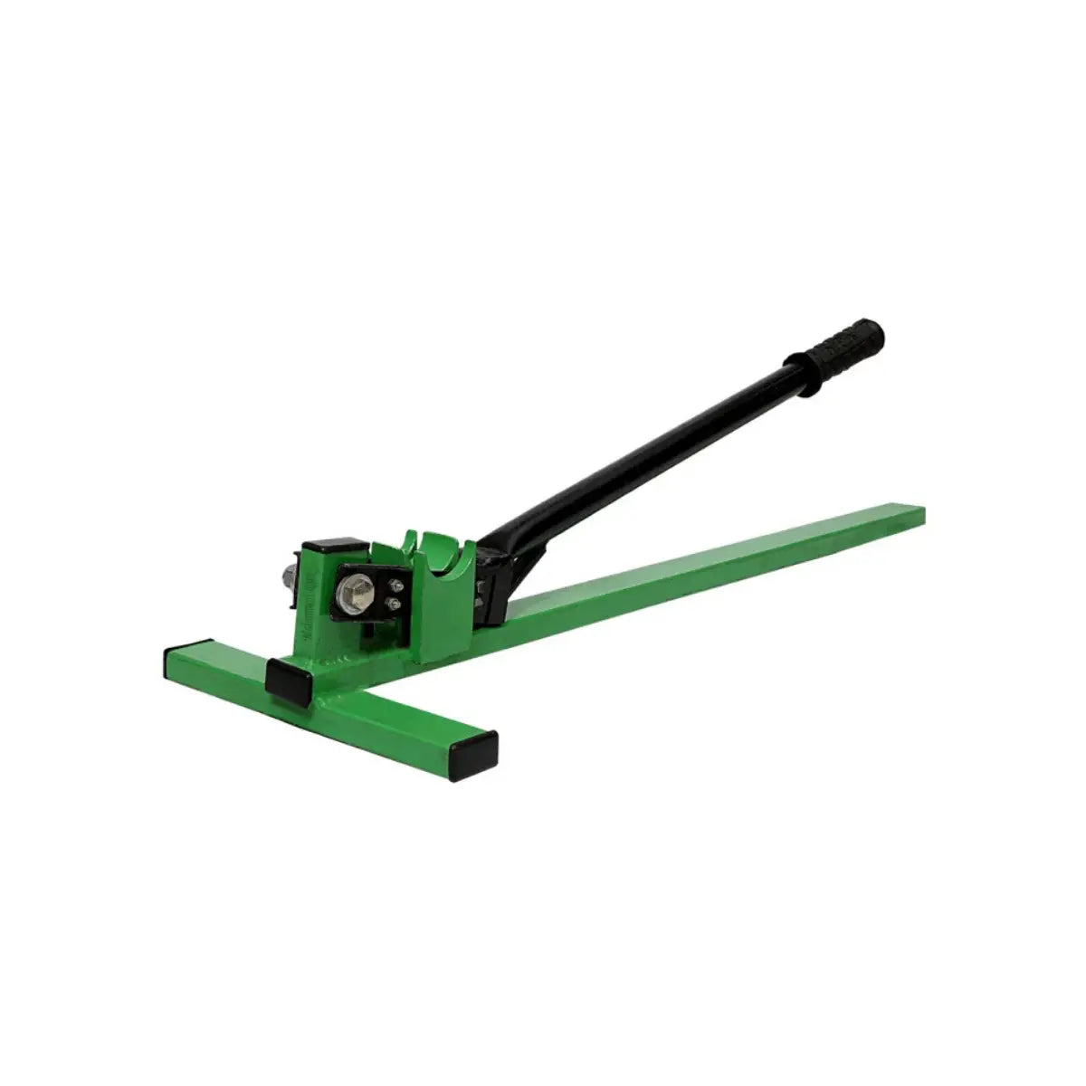 Green and black sugacane bud cutting machine on a white background