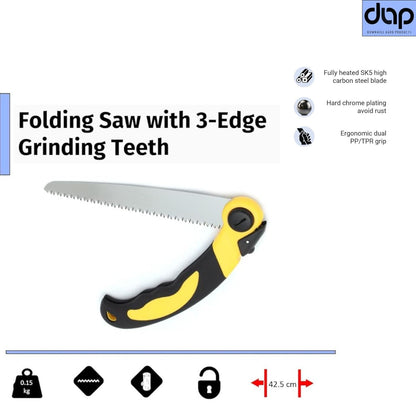 डीएपी फोल्डिंग सॉ - फांद्या छाटण्यासाठी आणि लाकूड कापण्यासाठी उपयुक्त गार्डन टूल
