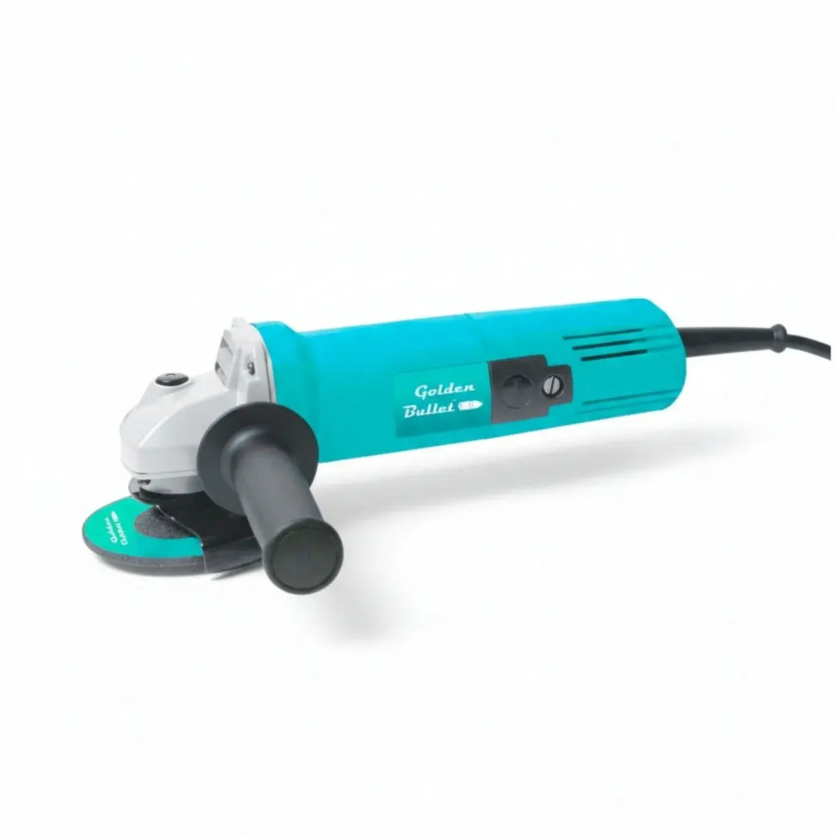 850 watt angle grinder on a white background