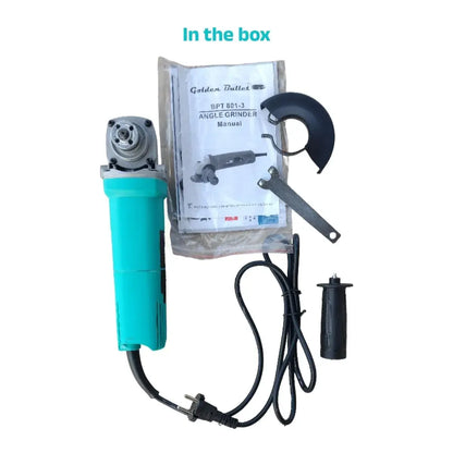 angle grinder with accessories on a white background-In the box