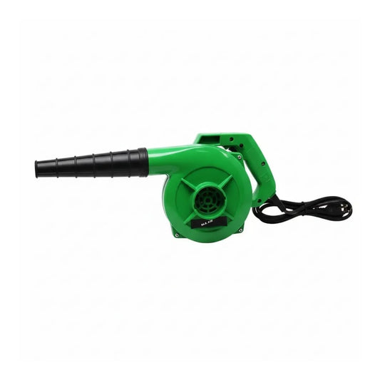 Green leaf blower on a white background