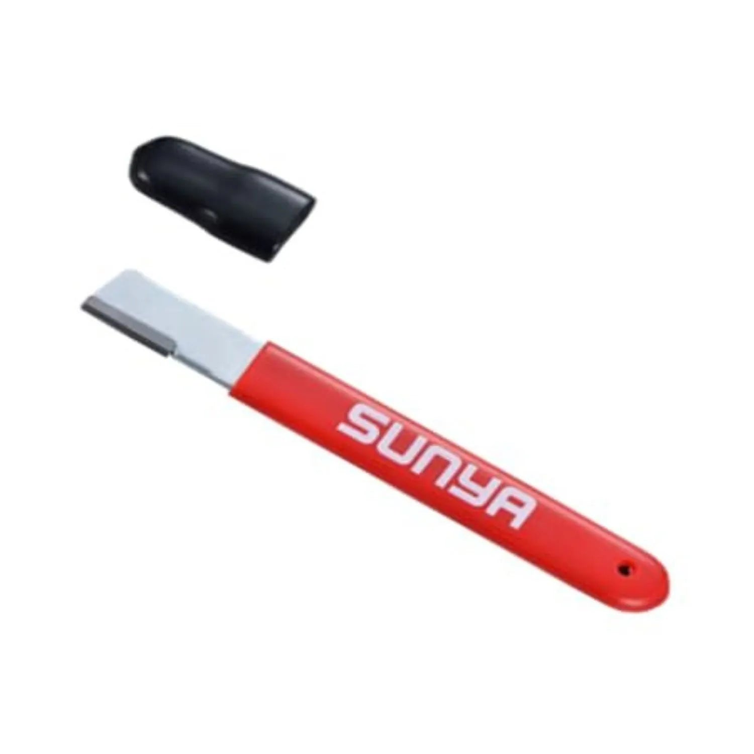 Red handle sharpening tool with white handle and 'SUNYA' branding on a white background