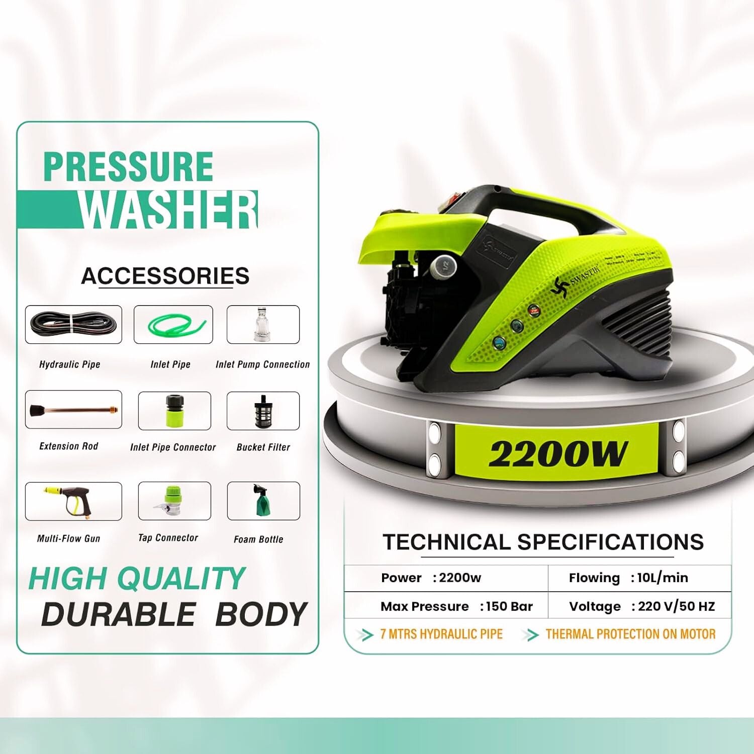 Swastik Pro 220 High-Pressure Car Washer Machine Animation Video